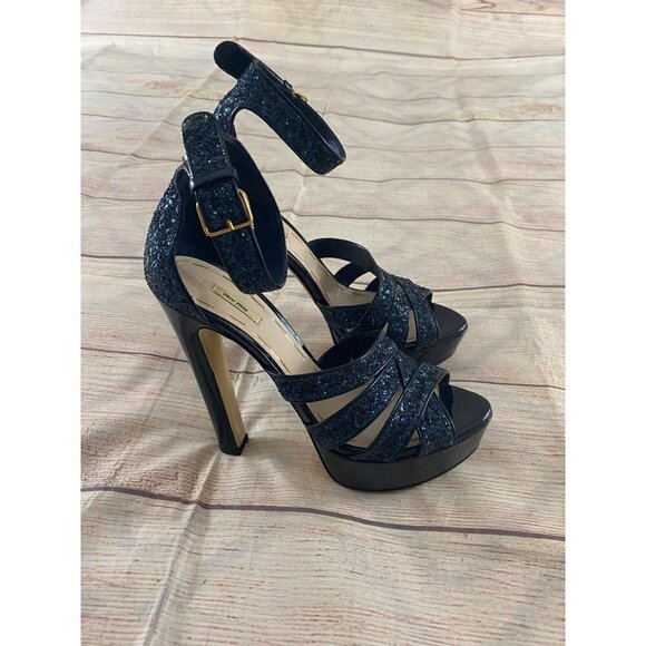 Y2K Miu Miu's Women' Glitter Patent Leather Platform Heels - 39 (9) - Picture 5 of 12
